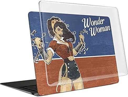حافظة Skinit + غلاف متوافق مع جهاز MacBook Air 13in (2020) - تصميم Warner Bros Wonder Woman Bombshell المرخص رسميًا in Saudi Arabia
