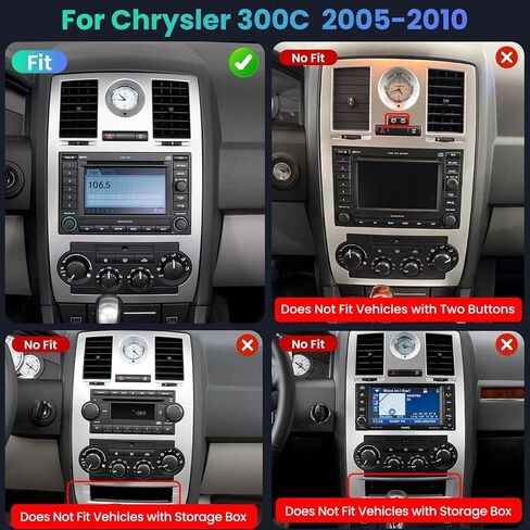 راديو السيارة لسيارة Jeep Chrysler 300C 2004-2011 ستيريو: (4G+32G) ترقية Android 13 5GWiFi 9 بوصة 1280 * 800 وحدة رأس شاشة تعمل باللمس - Carplay Android Auto Bluetooth 5.0 DSP FM GPS SWC كاميرا احتياطية in Kuwait