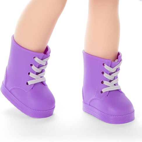 American Girl, AG Sisters Francie Doll, with Brown Eyes, Long Dark-Brown Hair with Purple Highlights, 14.5", Ages 4+ in Saudi Arabia
