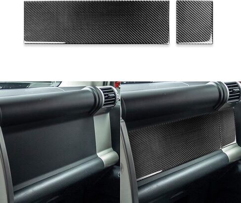 Real Soft Black Carbon Fiber Car Center Console Automatic Gear Shift Transmission Panel Trim Sticker Auto Premium Interior Accessories Compatible with Toyota FJ Cruiser 2007-2021 in Saudi Arabia