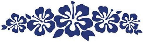 ملصق فينيل بشريط الكركديه - ملصق أبيض على شكل جارلاند على شكل زهرة Lei لنافذة السيارة in Kuwait