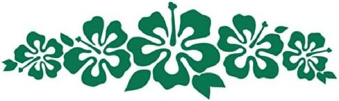 Hibiscus Band Vinyl Sticker - White Garland Decal Flower Lei Car Window Laptop in Saudi Arabia