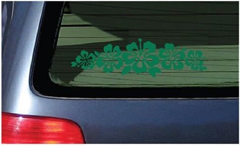 Hibiscus Band Vinyl Sticker - White Garland Decal Flower Lei Car Window Laptop in Saudi Arabia