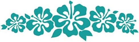 Hibiscus Band Vinyl Sticker - White Garland Decal Flower Lei Car Window Laptop in Saudi Arabia
