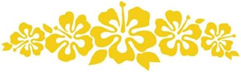 Hibiscus Band Vinyl Sticker - White Garland Decal Flower Lei Car Window Laptop in Saudi Arabia