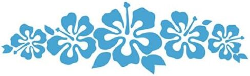 Hibiscus Band Vinyl Sticker - White Garland Decal Flower Lei Car Window Laptop in Saudi Arabia