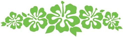 Hibiscus Band Vinyl Sticker - White Garland Decal Flower Lei Car Window Laptop in Saudi Arabia