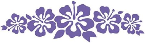 Hibiscus Band Vinyl Sticker - White Garland Decal Flower Lei Car Window Laptop in Saudi Arabia
