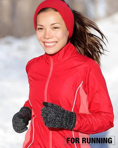 Kigeli 24 Pairs Women's Winter Touch Screen Gloves Colored Warm Gloves for Women Cold Weather Fleece Lined Knit Gloves (Classic Colors) in Kuwait