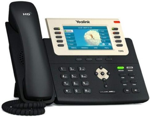 يالينك SIP-T29G هاتف IP، 16 خط. شاشة ملونة مقاس 4.3 بوصة. USB 2.0، منفذ جيجابت إيثرنت مزدوج، 802.3af PoE، محول الطاقة غير متضمن in Kuwait