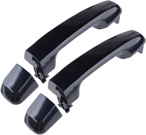 1 Pair Black Rear Outer Door Handle Plastic Compatible with Toyota Land Cruiser Prado J150 Series 2009-2015 2016 2017 2018 2019 2020 in Saudi Arabia
