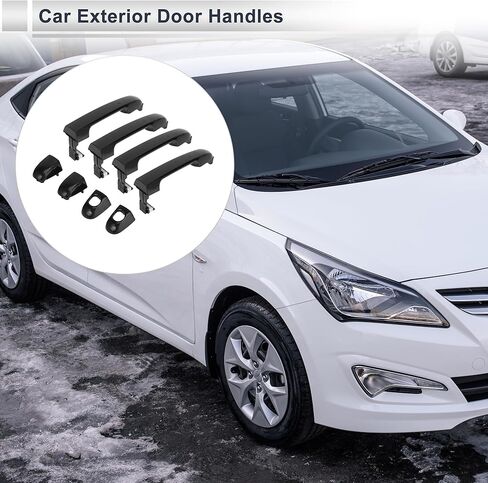 Front Left Right Rear Left Right Car Exterior Door Handles for Hyundai Accent GLS 2006-2011 Durable Door Handle Replacement No.826512H000 ABS 1 Set in Saudi Arabia