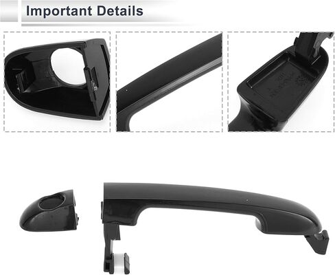Front Left Right Rear Left Right Car Exterior Door Handles for Hyundai Accent GLS 2006-2011 Durable Door Handle Replacement No.826512H000 ABS 1 Set in Saudi Arabia