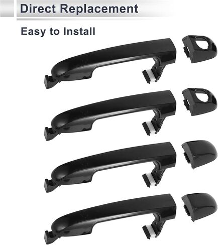 Front Left Right Rear Left Right Car Exterior Door Handles for Hyundai Accent GLS 2006-2011 Durable Door Handle Replacement No.826512H000 ABS 1 Set in Saudi Arabia