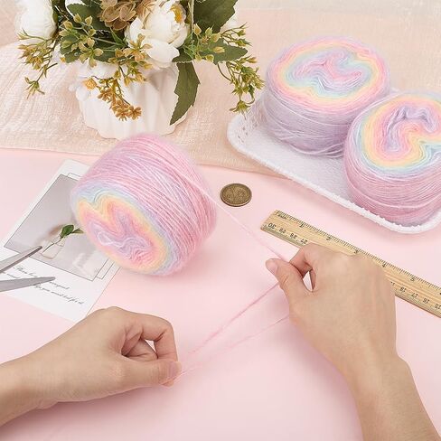 1Roll 150g Mohair Yarn Purple Hand Spun Art Yarn Skein Fancy Yarns Multifiber Multicolored with Hand Blended Handmade for Magazines Knitting Crafts Textile Decorative Tassels Card Making in Saudi Arabia