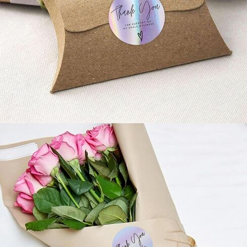 500 PCS Thank You Stickers Roll 1-Inch Round Self-Adhesive Gold Stickers for Packaging, Gift Bags, Weddings, Envelopes, and Small Business Orders in Saudi Arabia