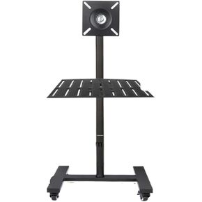 Monitor floor stand with horizontal and vertical screen rotation and wheels(High keyboard holder) in Saudi Arabia