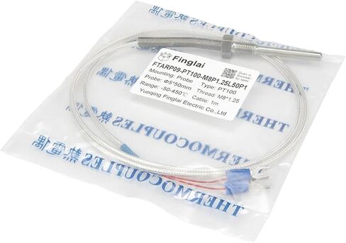 FTARP09 PT100 نوع 1 متر FEP كابل 50 مللي متر رأس التحقيق RTD مستشعر درجة الحرارة 1/4 3/8 1/2 بوصة M6 M8 M12 M16 M20 M27 الموضوع (PT3 8) in Saudi Arabia