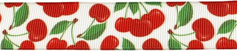 7/8" Sweet Cherries Grosgrain Ribbon 5 Yards in Saudi Arabia