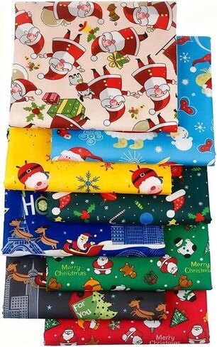 8 Pcs Floral Cotton Fabric - for DIY Decorations Sewing Craft Precut Quilt Sewing Quilting Fabric (19.6" x 19.6") in Saudi Arabia