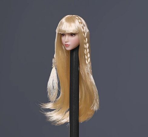 Fremego 1/12 Scale Female Head Sculpt,Asian Girl Pale Skin Head Carved for 6inch Female Seamless Action Figure Collection in Kuwait