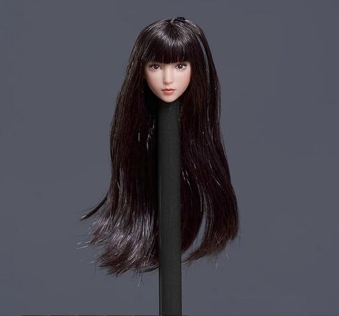 Fremego 1/12 Scale Female Head Sculpt,Asian Girl Pale Skin Head Carved for 6inch Female Seamless Action Figure Collection in Kuwait