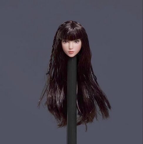 Fremego 1/12 Scale Female Head Sculpt,Asian Girl Pale Skin Head Carved for 6inch Female Seamless Action Figure Collection in Kuwait