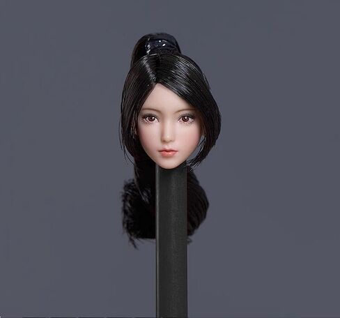 Fremego 1/12 Scale Female Head Sculpt,Asian Girl Pale Skin Head Carved for 6inch Female Seamless Action Figure Collection in Kuwait