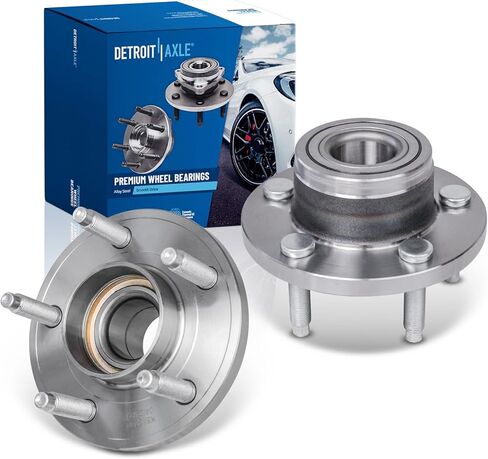 محور ديترويت - محوران لحمل العجلات الأمامية لـ 2005-2009 Ford Mustang 2006 2007 2008 استبدال مجموعة محامل محور العجلة، محاور زوجية [5 مسامير غير ABS] in Kuwait