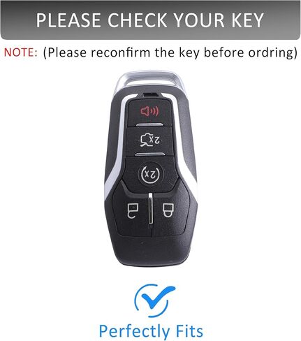 Key Fob Cover with Heavy-duty Keychain for Ford F150 Fusion Explorer Mustang Lincoln MKZ MKC in Saudi Arabia