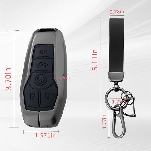 Key Fob Cover with Heavy-duty Keychain for Ford F150 Fusion Explorer Mustang Lincoln MKZ MKC in Saudi Arabia