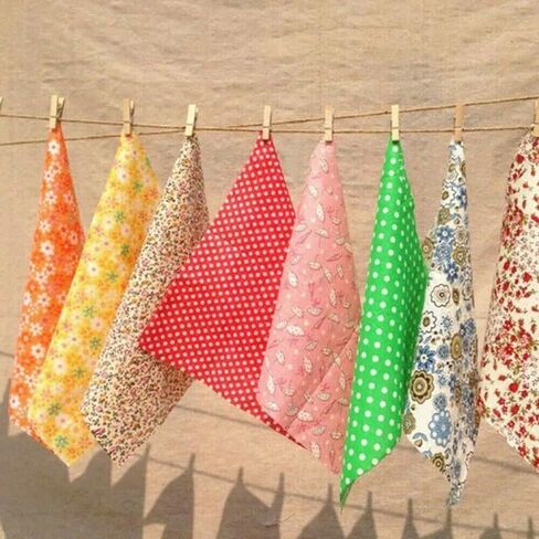 6/8 Pieces Printed Patchwork Twill Fabric 25 X 25 Cm DIY Patchwork Cotton Wrapping Cloth Quilting Fabric Bundles Blocks for Hand Sewing (A-6 Pack) in Saudi Arabia