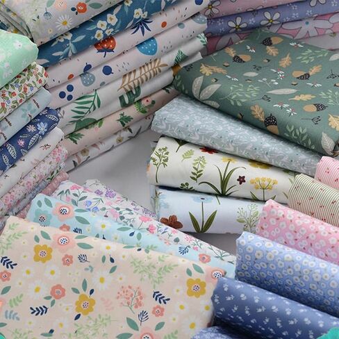 6/8 Pieces Printed Patchwork Twill Fabric 25 X 25 Cm DIY Patchwork Cotton Wrapping Cloth Quilting Fabric Bundles Blocks for Hand Sewing (A-6 Pack) in Saudi Arabia