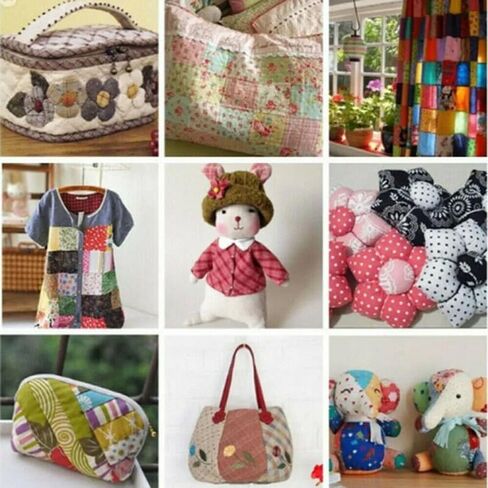 6/8 Pieces Printed Patchwork Twill Fabric 25 X 25 Cm DIY Patchwork Cotton Wrapping Cloth Quilting Fabric Bundles Blocks for Hand Sewing (A-6 Pack) in Saudi Arabia