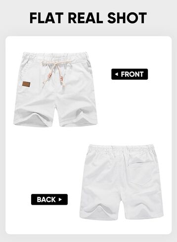 JMIERR Mens Casual Shorts - Cotton Drawstring Summer Beach Stretch Twill Chino Golf Shorts with Pockets in Kuwait