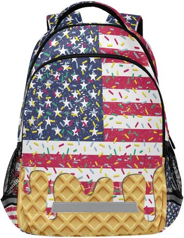 Travel Laptop Backpack Lightweight Business Computer Backpack Flag Ice Cream Drip College School Bookbags Daypack with Safety Reflective Strip for Men Women in Saudi Arabia