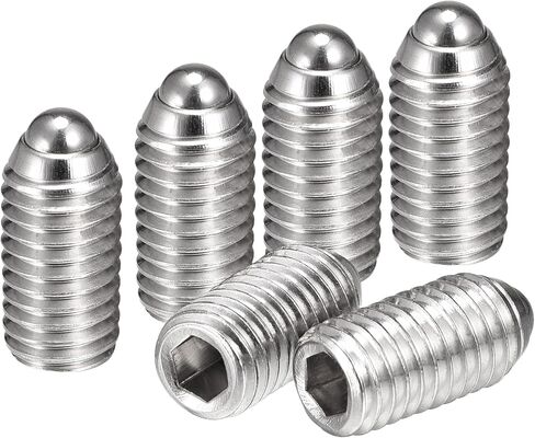 uxcell Ball Point Set Screws, M10 x 16mm 304 Stainless Steel Metric Spring Hex Socket Screw 6pcs in Saudi Arabia
