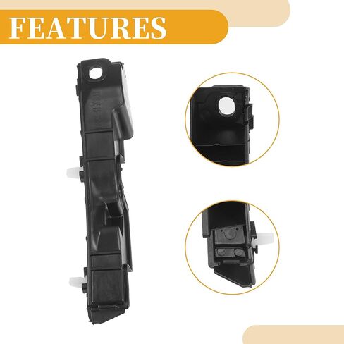 Bumper Support Bracket No.865133S000 - Left Driver Side Bumper Bracket - for Hyundai Sonata 2011-2015 ABS Plastic Black - 1 Pc in Saudi Arabia