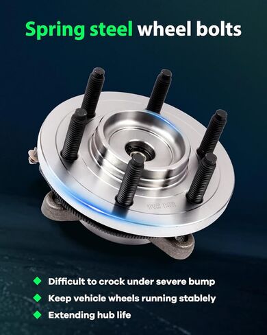 SCITOO Wheel Hub Wheel Bearing Assembly Front 515119 Compatible with 2009-2010 for Ford for F-150 6 Lugs with ABS 2pcs 4WD Only in Saudi Arabia