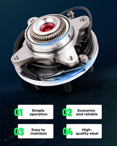 SCITOO Wheel Hub Wheel Bearing Assembly Front 515119 Compatible with 2009-2010 for Ford for F-150 6 Lugs with ABS 2pcs 4WD Only in Saudi Arabia