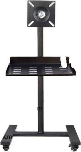 Monitor floor stand with horizontal and vertical screen rotation and wheels(High keyboard holder) in Saudi Arabia