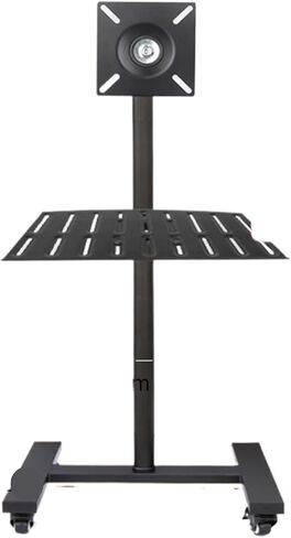 Monitor floor stand with horizontal and vertical screen rotation and wheels(High keyboard holder) in Saudi Arabia