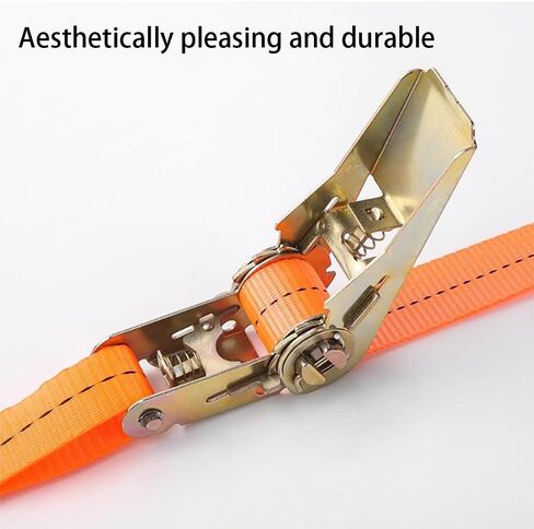 2.5cmx6m Heavy-Duty Ratchet Cargo Straps with Metal Buckle - Wear-Resistant & Non-Slip for Cars and Trucks in Saudi Arabia
