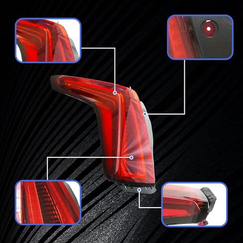 مجموعة مصابيح LED الخلفية متوافقة مع كاديلاك XT5 2017-2021 استبدال مصباح الفرامل الخلفية للعدسة الحمراء لـ GM2804125 (الجانب الأيسر للسائق) in Kuwait