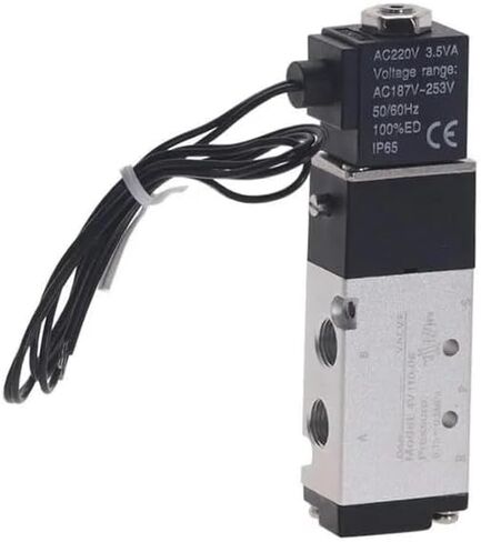 1pcs solenoid pneumatic valve 4V110-06 5 Way Port 2 Position Air Compressor 12V 24V 110V 220V(ONLY 4V110-06 Wire,AC110V) in Saudi Arabia