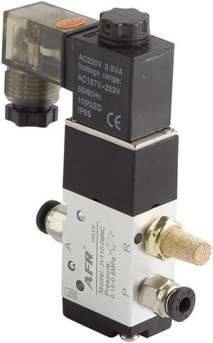1pcs 3V110-06 NO NC Solenoid Valve 3 Way DC12V 24V AC 110V 220V Pneumatic Air Control Valve Electric Gas Magnetic Valve Alumium Body(3V110-06 NO,DC24V) in Saudi Arabia
