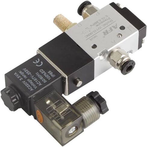 1pcs 3V110-06 NO NC Solenoid Valve 3 Way DC12V 24V AC 110V 220V Pneumatic Air Control Valve Electric Gas Magnetic Valve Alumium Body(3V110-06 NO,DC24V) in Saudi Arabia