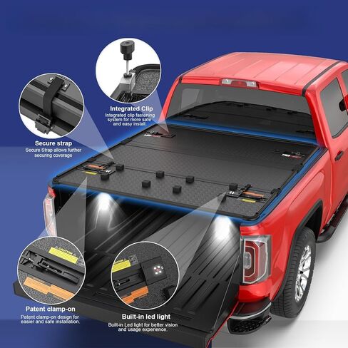 Suitable for 3-Fold 5FT Hard Tonneau Cover for 2015-2025 Chevy Colorado & GMC Canyon - Durable Truck Bed Protection and Easy Installation in Saudi Arabia