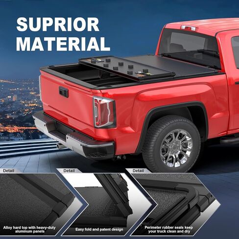 Suitable for 3-Fold 5FT Hard Tonneau Cover for 2015-2025 Chevy Colorado & GMC Canyon - Durable Truck Bed Protection and Easy Installation in Saudi Arabia