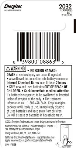 Energizer 2032 Batteries, Lithium CR2032 Watch Battery Combo Pack, 10 Count in Kuwait